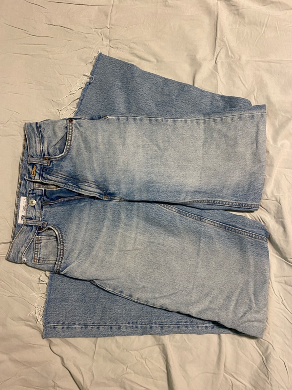 Zara Light Wash Wide Leg Jeans